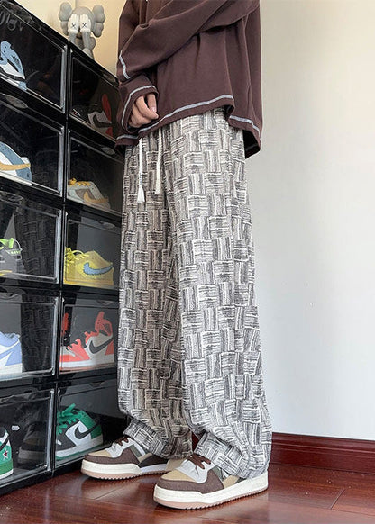 Men's Oversized Plaid Pants Casual Fall Style 2
