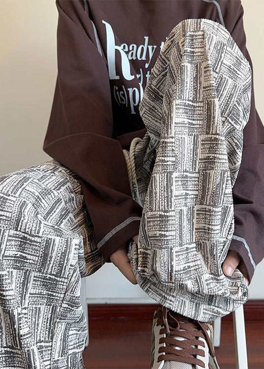 Men's Oversized Plaid Pants Casual Fall Style 3