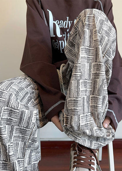 Men's Oversized Plaid Pants Casual Fall Style 3