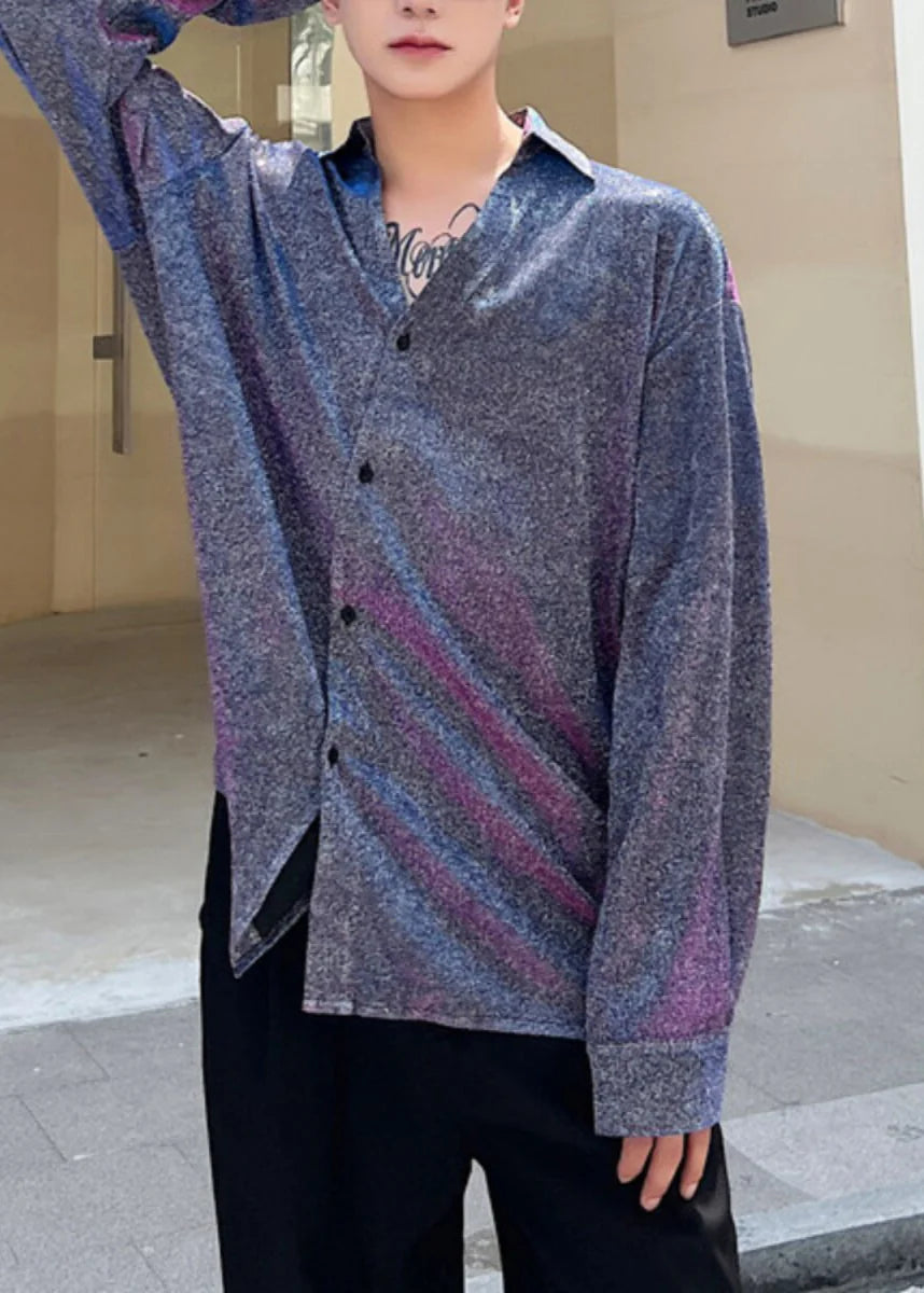 Men's Oversized Print Workwear Shirt Casual Fall Style 4