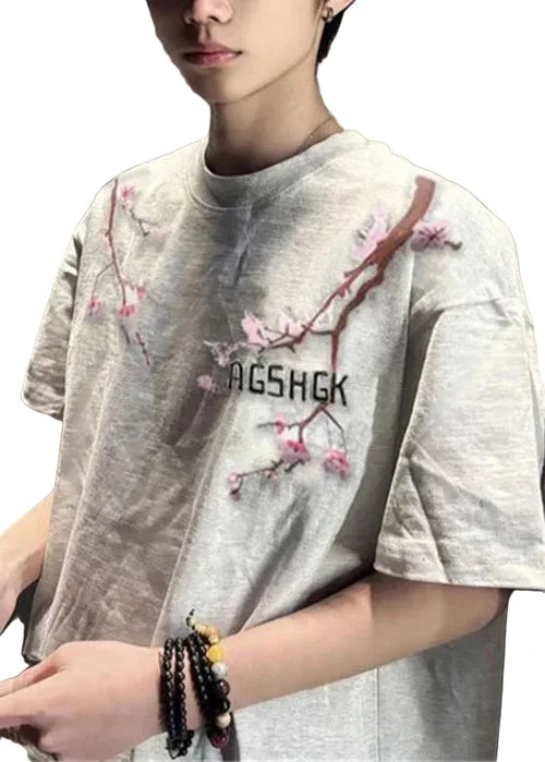 Men's Oversized T-Shirt Printed Casual Summer Style 0