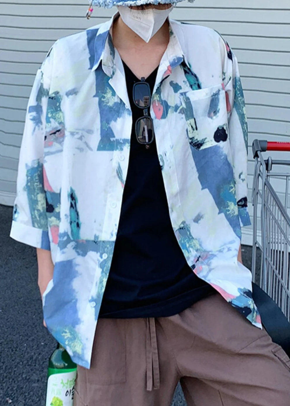 Men's Shirt Oversized Bold Print Casual Fall Style 3