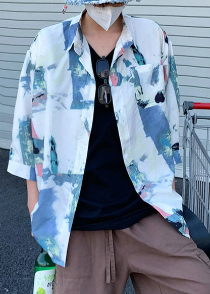 Men's Shirt Oversized Bold Print Casual Fall Style 3