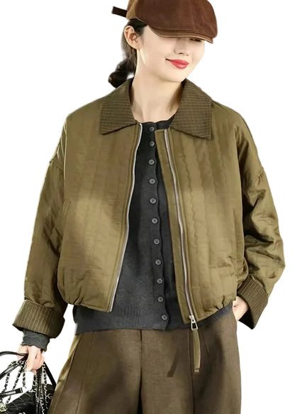 Men's Winter Jacket Quilted Casual Style with Turn-Down Collar 0