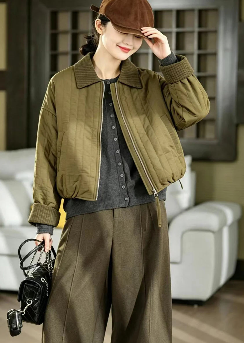 Men's Winter Jacket Quilted Casual Style with Turn-Down Collar 1