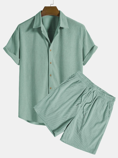 Men's 2-Piece Set Corduroy Stylish and Comfortable