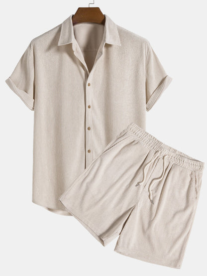 Men's 2-Piece Set Corduroy Stylish and Comfortable