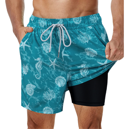 Men's 2-in-1 swimming shorts