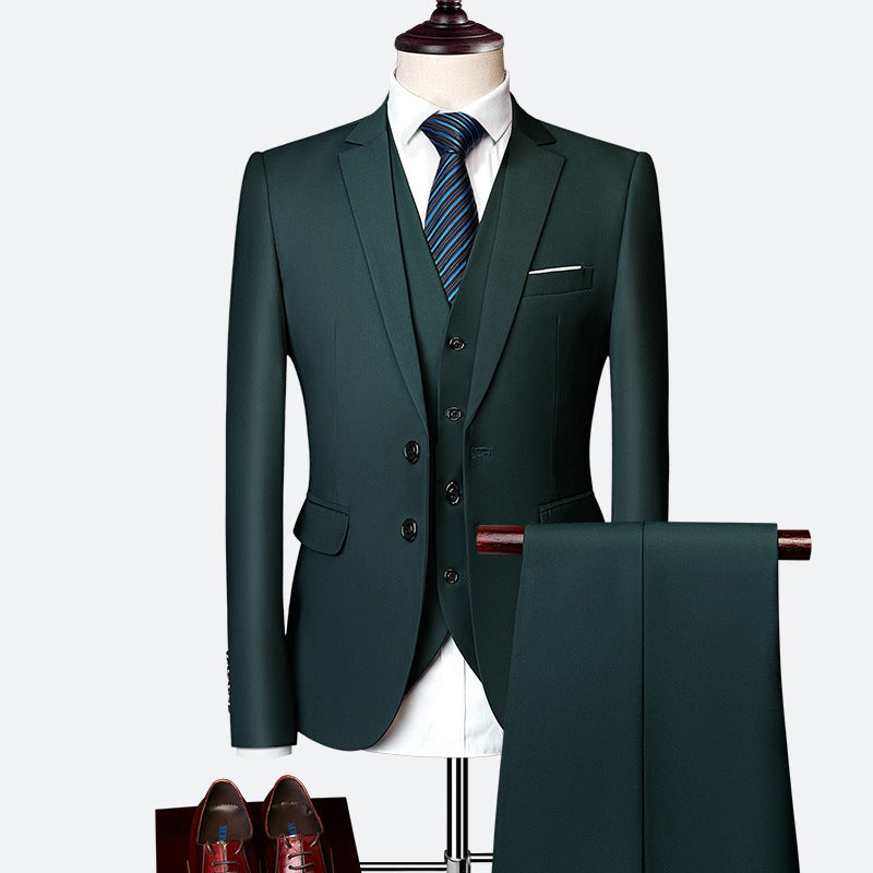 Men's 3-Piece Suit with Vests and Trousers for Wedding and Formal Occasions