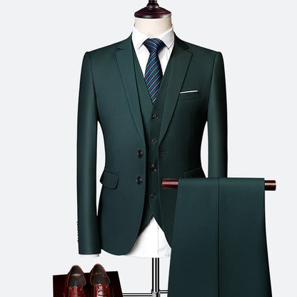 Men's 3-Piece Suit with Vests and Trousers for Wedding and Formal Occasions