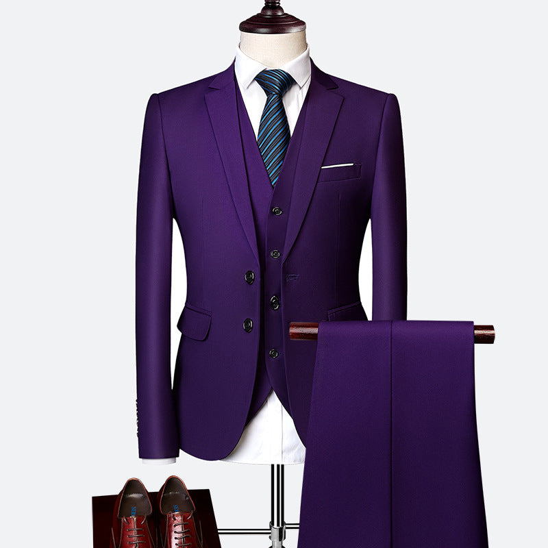 Men's 3-Piece Suit with Vests and Trousers for Wedding and Formal Occasions
