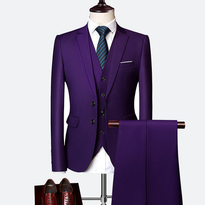 Men's 3-Piece Suit with Vests and Trousers for Wedding and Formal Occasions
