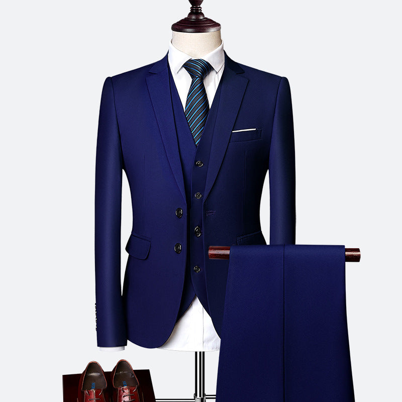 Men's 3-Piece Suit with Vests and Trousers for Wedding and Formal Occasions