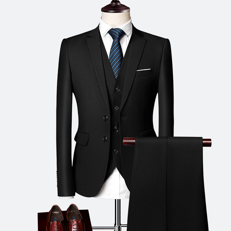 Men's 3-Piece Suit with Vests and Trousers for Wedding and Formal Occasions
