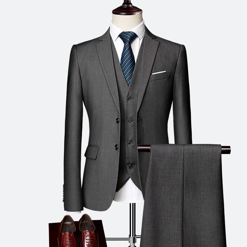 Men's 3-Piece Suit with Vests and Trousers for Wedding and Formal Occasions