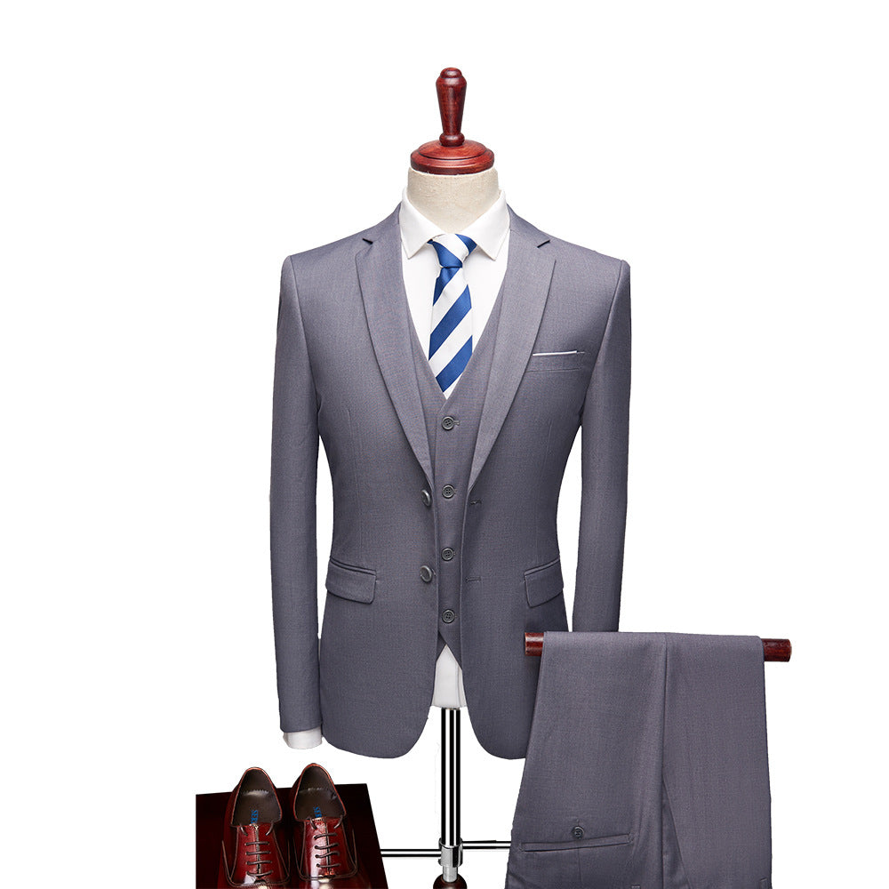 Men's 3-Piece Suit with Vests and Trousers for Wedding and Formal Occasions