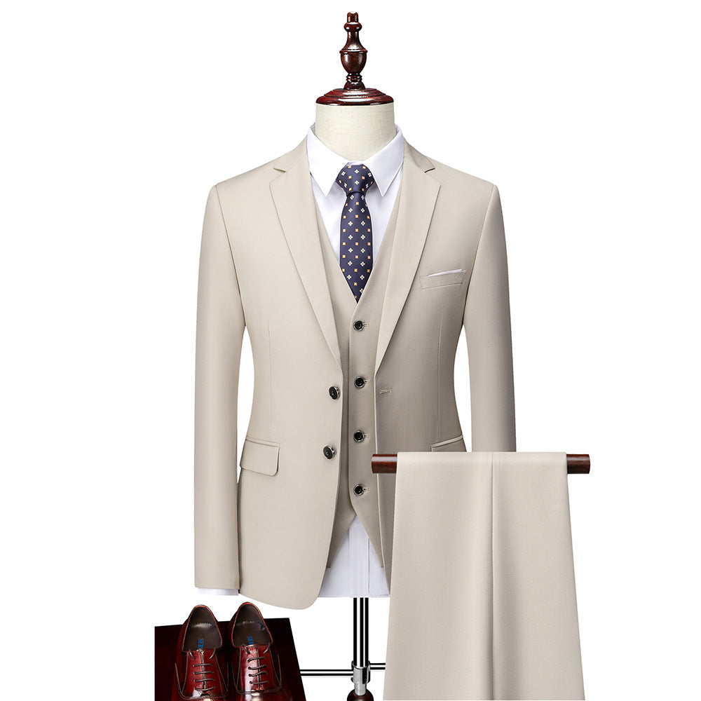 Men's 3-Piece Suit with Vests and Trousers for Wedding and Formal Occasions