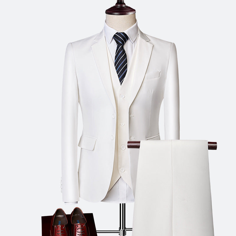 Men's 3-Piece Suit with Vests and Trousers for Wedding and Formal Occasions