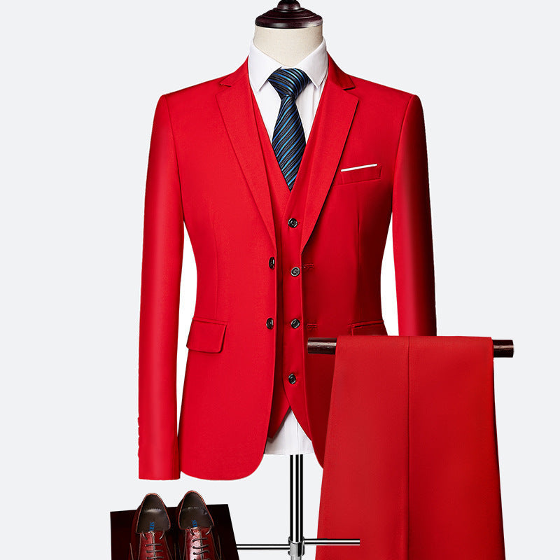 Men's 3-Piece Suit with Vests and Trousers for Wedding and Formal Occasions