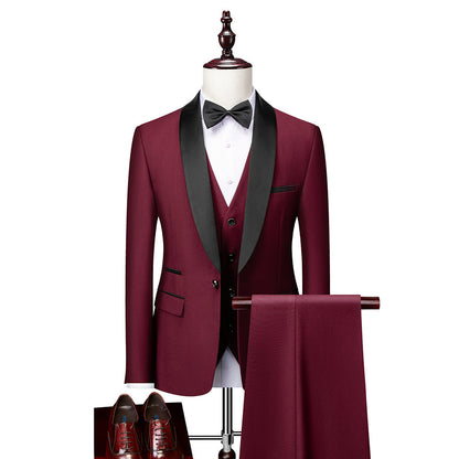 Men's 3-piece Suit Slim Fit Blazer, Vest Pants