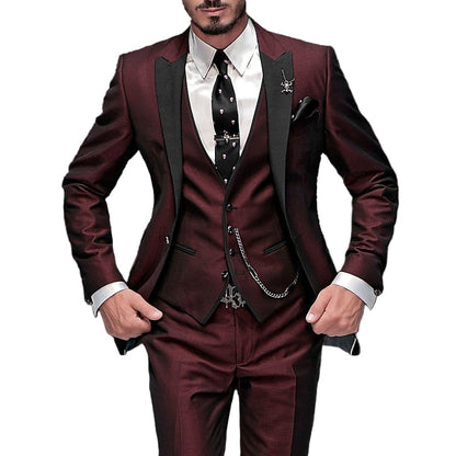 Men's Bespoke Suit Three-Piece Stylish