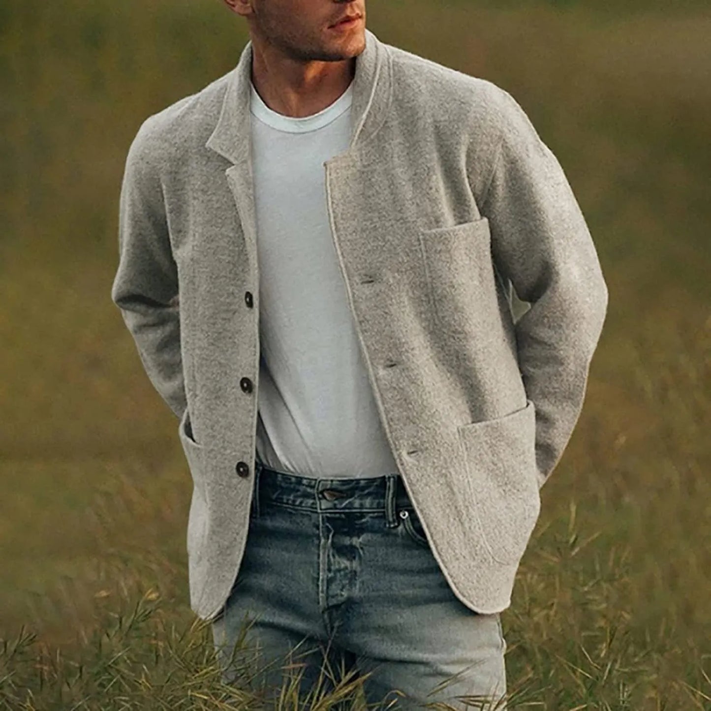 Men's Blazer Casual Breathable Polyester Style
