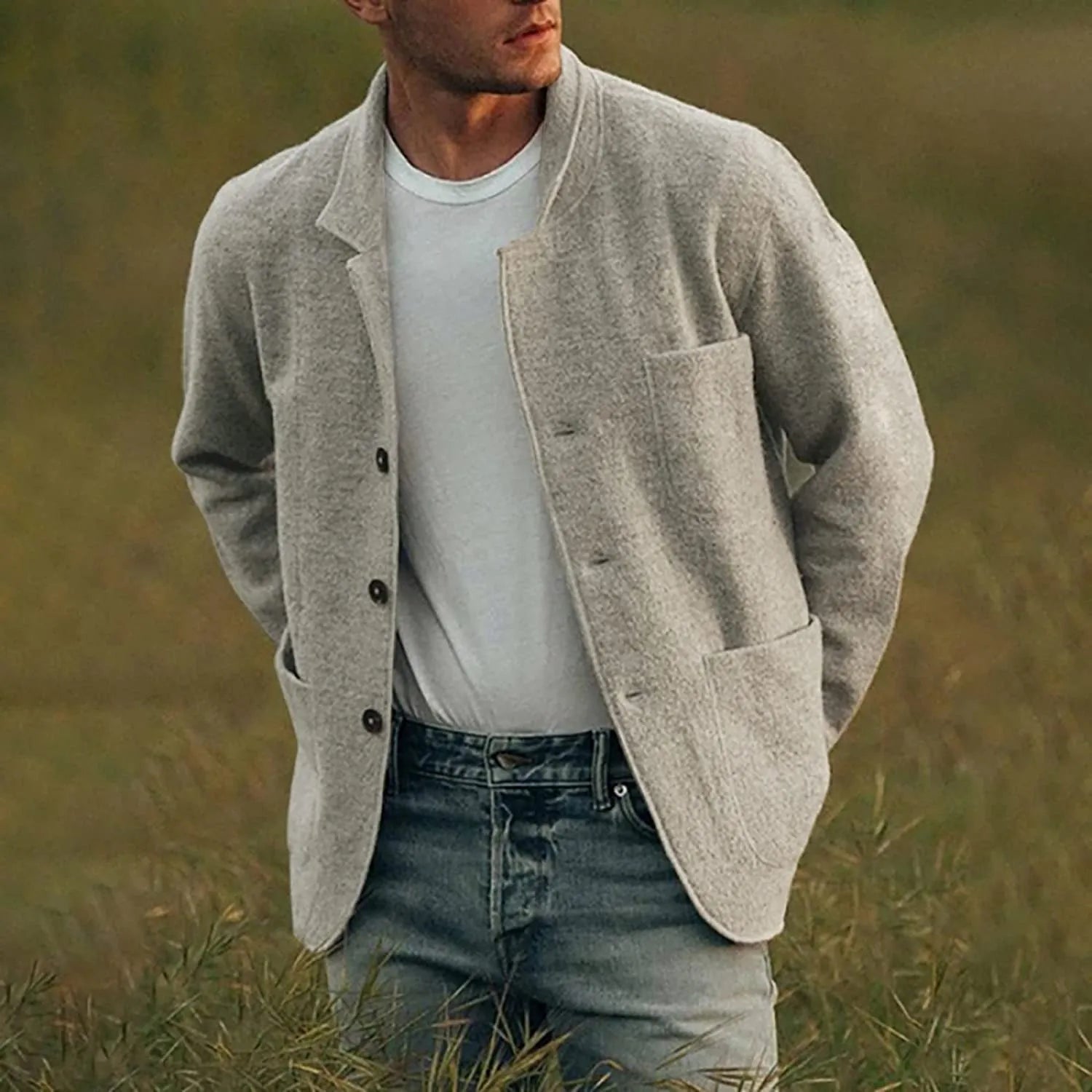 Men's Blazer Casual Breathable Polyester Style