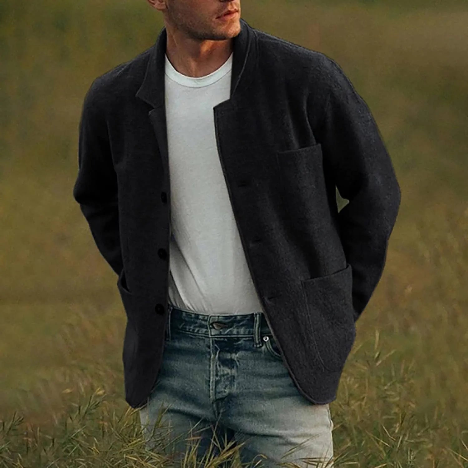 Men's Blazer Casual Breathable Polyester Style