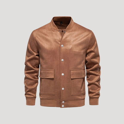 Men's Bomber Jacket Sporty Style With Practical Side Pockets