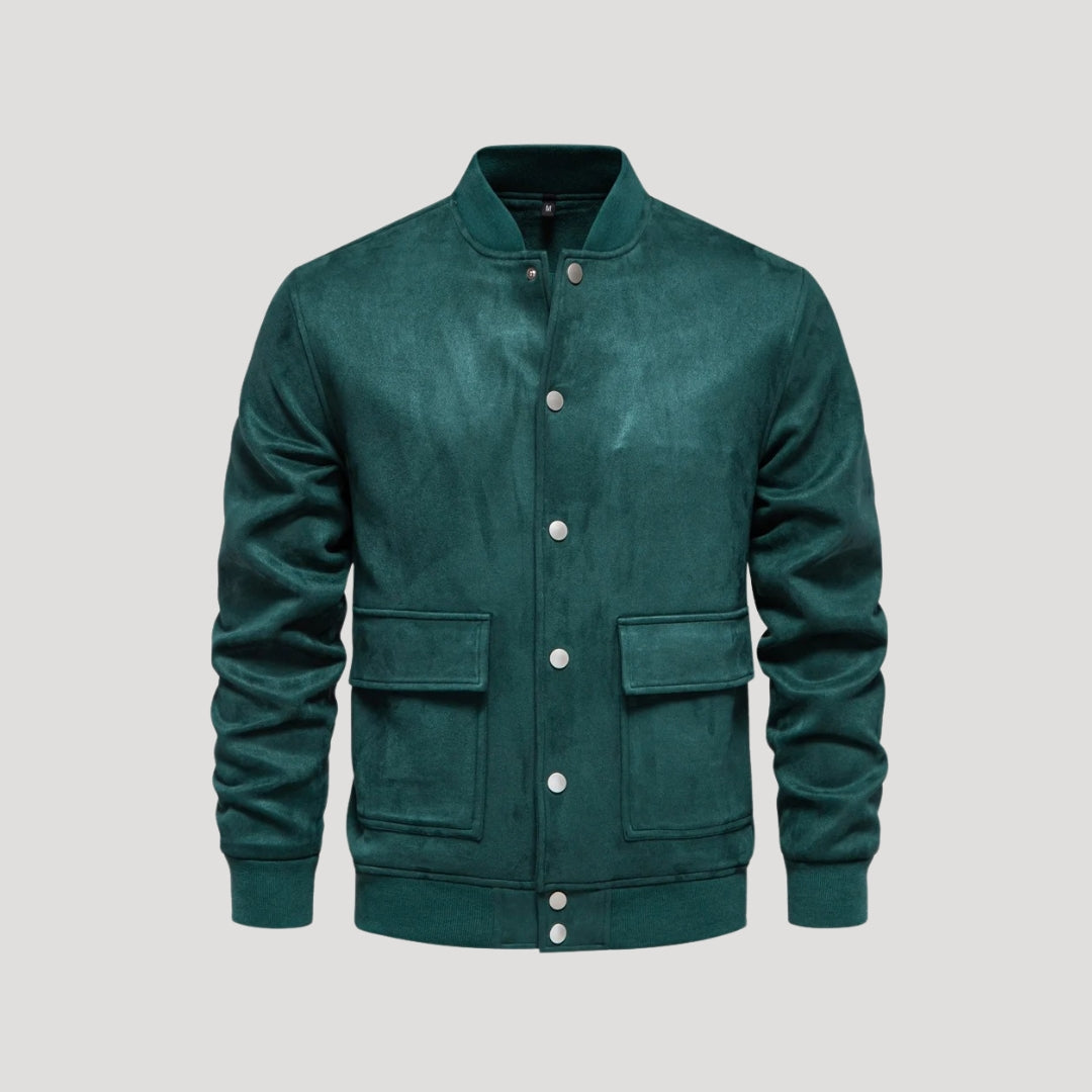 Men's Bomber Jacket Sporty Style With Practical Side Pockets