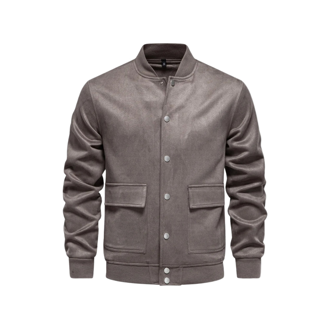 Men's Bomber Jacket Sporty Style With Practical Side Pockets
