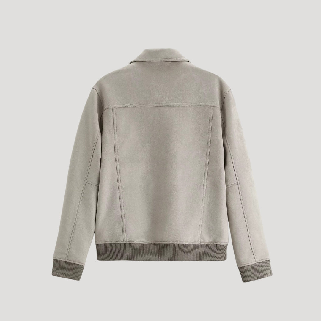 Men's Bomber Jacket Stylish Design With Ribbed Details