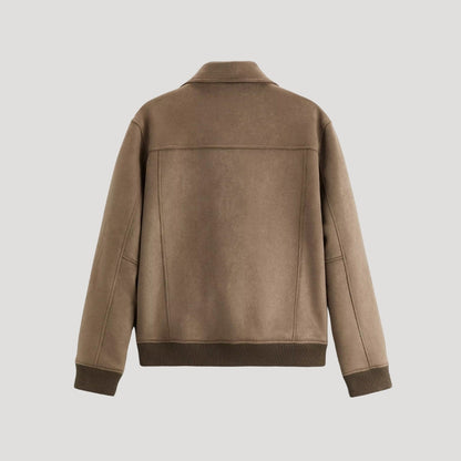 Men's Bomber Jacket Stylish Design With Ribbed Details