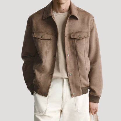 Men's Bomber Jacket Stylish Design With Ribbed Details