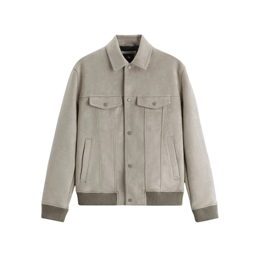 Men's Bomber Jacket Stylish Design With Ribbed Details