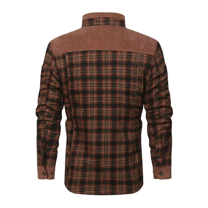 Men's Bomber Jacket Winter Windproof Casual Checkered Sherpa Lined Flannel