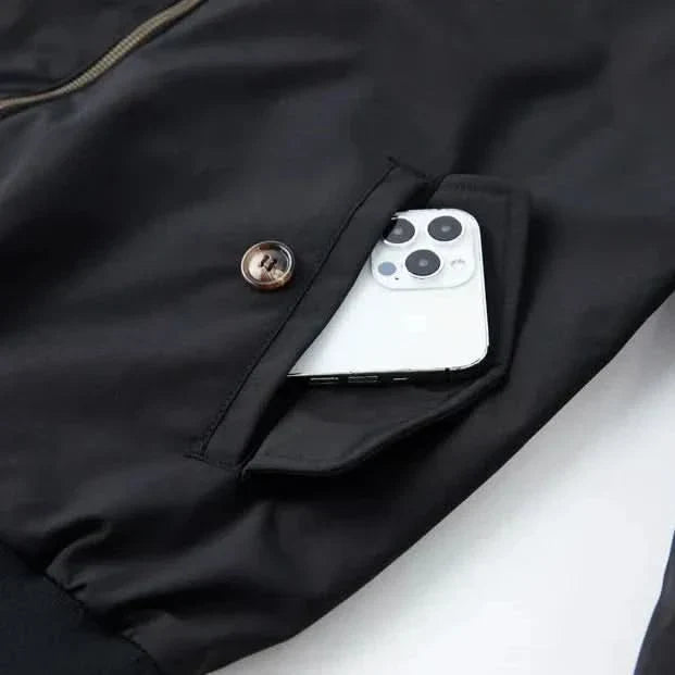 Men's Bomber Jacket With Checked Lining Modern Design