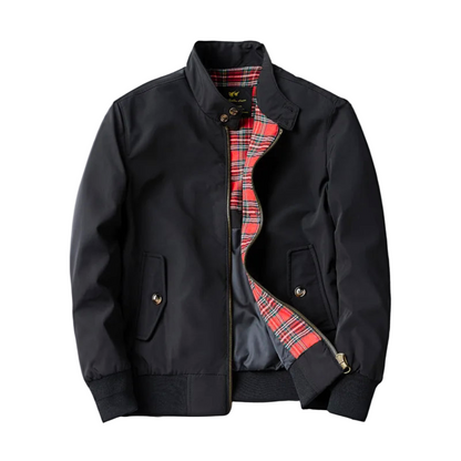 Men's Bomber Jacket With Checked Lining Modern Design