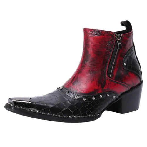 Men's Boots Cowboy Low With Zipper