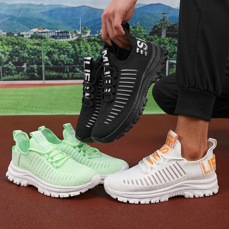 Men's Breathable Mesh Lightweight Sports Shoes for Running and Fitness