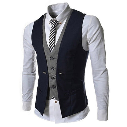 Men's Business Vest Suit