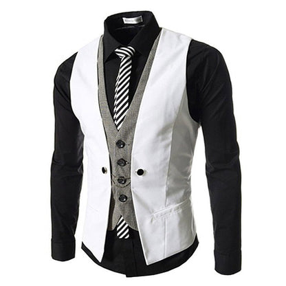 Men's Business Vest Suit