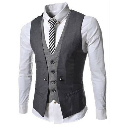 Men's Business Vest Suit