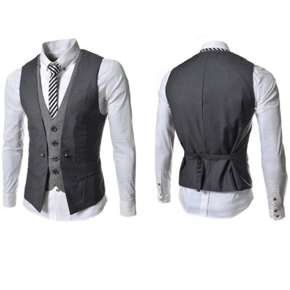 Men's Business Vest Suit