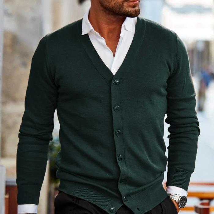 Men's Cardigan Casual Breathable Material Modern Design
