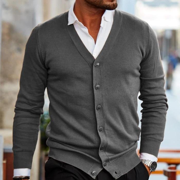 Men's Cardigan Casual Breathable Material Modern Design