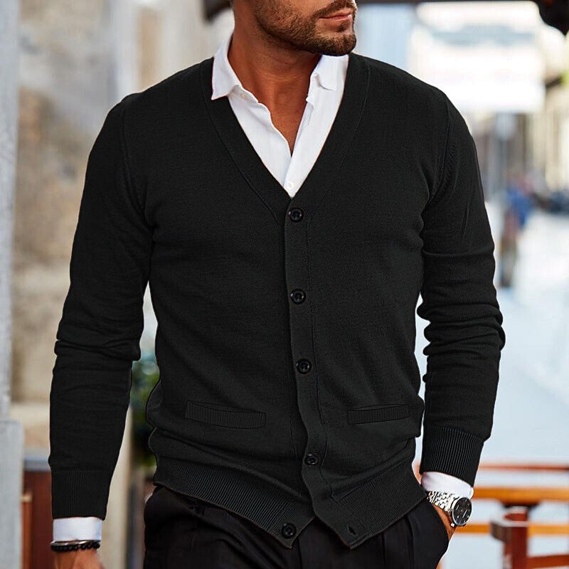 Men's Cardigan Casual Breathable Material Modern Design