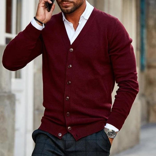 Men's Cardigan Casual Breathable Material Modern Design
