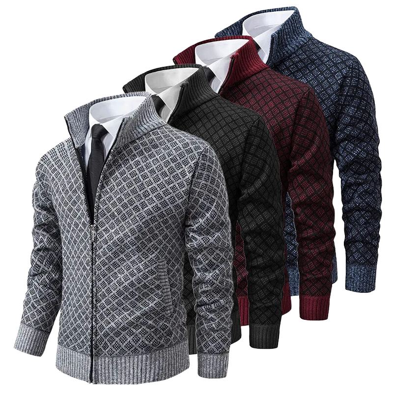 Men's Cardigan Jacquard Stylish Comfortable Material