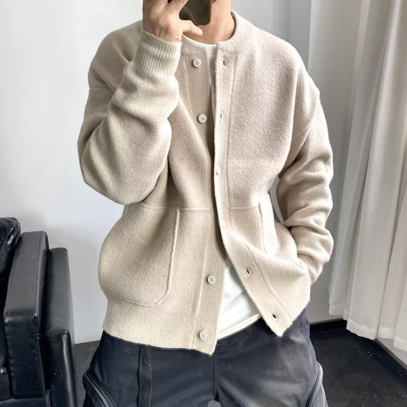 Men's Cardigan With Button-down Casual Style
